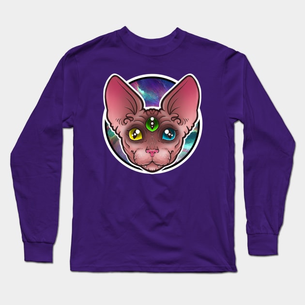 Sphynx Thynx Long Sleeve T-Shirt by InkyMcStapleface